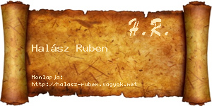 Halász Ruben névjegykártya